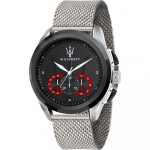 Maserati Traguardo Must Metall/H&otilde;bedane Meeste Kvarts Kronograaf R8873612005 must