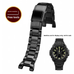 Casio G-SHOCK Steel Heart Metallist K&auml;ev&otilde;ru GST-W300G 400G S130 GST-B100 GST-210 jaoks Tahke roostevabast terasest kellarihm Tarvikud 26mm must