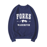 Twilight Unisex &uuml;mmarguse kaelusega dressipluus Forks Washingtoni dressipluus Team Edwardi dressipluusid Naiste pikavarukaga Harajuku graafilised dressipluusid M gray