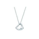 Tiffany & Co. Elsa Peretti&reg; S&uuml;damikuga Ripats 925 H&otilde;bedast Kaelakee Naiste kaelakee 25152336 Box