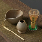 4-5 tk K&auml;sitsi valmistatud kodu J&auml;mekeraamika Matcha teekomplekt T&ouml;&ouml;riistaaluskomplekt Kauss Vispli K&uuml;hvel kinketseremoonia Traditsioonilised Jaapani aksessuaarid