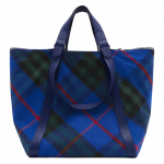 Burberry Suur Totes Kott Sinine Roheline Ruuduline L&otilde;uend Nahk &Uuml;lemise K&auml;epidemega K&auml;ekott T&otilde;mblukuga Sulgemisega Naistele Igap&auml;evaseks S&otilde;itmiseks Reisimiseks Ostlemiseks 80897921 Basic Set (Bag+Dust Bag)