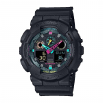 Casio meeste vaik 200M veekindel digitaalne l&ouml;&ouml;gikindel kvartsikell GA-100MF-1A must