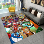 M&auml;ng,Cuphead ja Mugman,M&auml;ngija vaip,Vaip elutuppa, magamistuppa, diivani ette, uksemati kaunistuseks, Laste m&auml;ngimiseks libisemiskindel p&otilde;randamatt 80x120cm(31x47in)