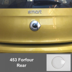 Auto Esiosa Tagumine Logo Kate 3D ABS Kaitsev Embleemi Kasti Liistude Modifitseerimise Kate Smart 451 453 Fortwo Forfour Tarvikutele 453 forfour-Rear