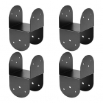 4 tk postiotsakut Sidumiskinnitus &Uuml;hendab posti talaga Tekiposti &uuml;laosa Sidumiskinnitus Tugev kinnitus Talakinnitus Metallist pergolakinnitus 4pcs must