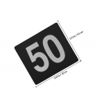 50tk Kahepoolsed Lauanumbrid 1-50 Elegantne Istmekaart Pulmapeoks Restorani Klubi Sile Dekoratsiooni Integreerimine must