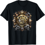 klassikalised steampunk elemendid nagu hammasrattad, hammasrattad, kellamehhanism T-s&auml;rk S