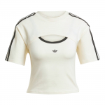 Adidas Originals Cali T-s&auml;rk langeva &otilde;laga naistele, v&auml;rvus: elevandiluu/must, JJ3090 XS
