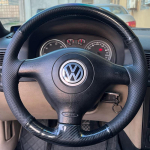 K&auml;sitsi &otilde;mmeldud ehtsast nahast auto roolikatte kate 100% sobivus Volkswagen VW Golf 4 Passat B5 1996-2003 Seat Leon 1999-2004
