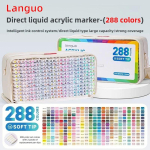 LANGUO 288/9 V&auml;rvi Otsene Vedel Akr&uuml;&uuml;lv&auml;rvi Marker Pliiats Pintsel Marker Maalimiseks Joonistamiseks Kingadele Kirjatarvete Kooli Kunstitarvete jaoks
