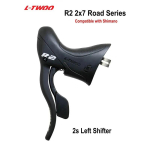 LTWOO R2 2x7 jalgratta k&auml;iguvahetaja SMN A070 2X7 eesmine ja tagumine k&auml;iguvahetaja Maanteejalgratta k&auml;iguvahetaja 2x7 kiirusega piduri k&auml;iguvahetaja 2s left Shifter black