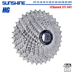 SUNSHINE hg 12-k&auml;iguline mtb kassett 11 34 40 42 46 50 52 kassett 12 k&auml;iguline &uuml;likerge Shimano 12v mtb kassetile 12S 34T gray
