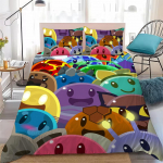 M&auml;ng S-Slime Rancher Tekikott Komplekt Kodu Stiilis Voodipesu Pehme Pesu Puuvillane Voodi 3 Osaline Komplekt &Uuml;li&otilde;pilaste &Uuml;hiselamu Kingitus EU Single(135x200cm)