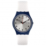 SWATCH White Delight Series Kvartsliikumine 30 Meetrit Veekindel Unisex &Scaron;veitsi Kell 34mm Hall T&auml;hik Plastikust Korpus Silikoonrihm GN720 hall v&auml;rv