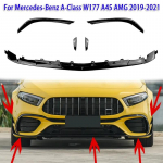 5 tk/komplekt Auto Esipamperi Huule Spoiler Alumine Tera Splitter Mercedes Benz A-Klass W177 A45 AMG 2019-2021 jaoks