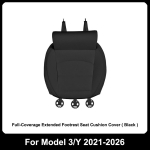 Tesla Model 3/Y -2026 jaoks Istmepadi jalatoega Istmekate pikendatava jalatoe padjaga V&auml;simuse leevendamiseks Leather must