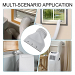 Kaasaskantava konditsioneeri v&auml;ljalasketoru &uuml;hendusosa 150 mm lame suu adapter akna ventilatsioonivooliku toru jaoks 1,5M hall HDPE t&ouml;&ouml;riist