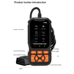 Koodilugeja Professionaalne V520 Mitmekeelne Autode OBD2 Skanner Diagnostikavahend Reaalajas Andmed OBD2 Veakoodide Detektor V520 black