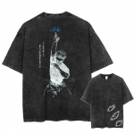 Gojo Satoru Jujutsu Kaisen T-s&auml;rk Meeste Naiste T-s&auml;rk Pestaud Puuvillane T-s&auml;rk R&otilde;ivad Suvine L&uuml;hikeste Varrukatega T-s&auml;rgid Streetwear S mitmev&auml;rviline