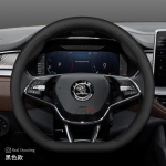BPCN4 Nahast Auto Roolikate Skoda Karoq Enyaq Superb Enyaq Kodiaq Scala Fabia Octavia 2024 2025 2026 Tarvikud black