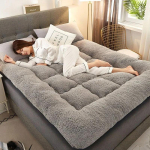 &Uuml;li paks soe lambavilla madrats pehme libisemiskindel kokkupandav tatami voodimatt mugav magamismatt tudengikorterisse koju telkimiseks 1pc 90x200cm hall