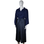 Himura Kenshin Cosplay Kimono Klassikalised Punased Ja Sinised V&auml;rvid Mugav Puuvillasegu S sinine