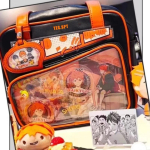 Y2k Graffiti Koomiks Ita Kott Jaapani Stiil Kawaii &Otilde;la Crossbody Kotid Mood L&auml;bipaistev Esitasku DIY Kandekotid 26x22x8cm brown