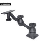 12'' Horisontaalne Kahekordne Kiikuv K&auml;si Kalaleidja Kinnitus VIN-TYQ-HB-01L &Uuml;hildub Garmin, Humminbird, Lowrance ja teistega must
