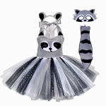 Festivali k&auml;hrik cosplay kost&uuml;&uuml;m t&uuml;drukutele looma riietumiskleit tutukleit uhke karnevali s&uuml;nnip&auml;eva fantaasia laste loomaaia kleit 5-6T(120cm) gray