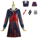Silent Hill F Shimizu Hinako Cosplay Kost&uuml;&uuml;m Sametkangaga Anime Konventsioonidele Ja M&auml;nguf&auml;nnidele XXL punane