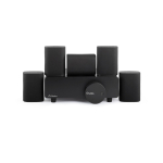 5.1 Juhtmevaba Kodukinos&uuml;steem &ndash; Milan Surround Sound Komplekt, WISA Madala Latentsusega, Hinna-J&otilde;udluse V&otilde;itja V&auml;ikestesse Elutubadesse ja Korteritesse, Must 48.8 x 41.8 x 31 cm must