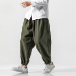 Meeste jogger-p&uuml;ksid Harajuku laiad meeste haremip&uuml;ksid &uuml;hev&auml;rvilised vabaaja p&uuml;ksid meessoost &uuml;lesuuruses streetwear puuvillased p&uuml;ksid XL black