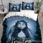 Anime Tim Burtoni Surnud Pruut Voodipesu Komplektid Tekk Tekikott Voodikate Tekikoti Kate Padjap&uuml;&uuml;r 2-3 Osaline Komplekt Laste T&auml;iskasvanu Suurus 140*200cm/55x79in Single/Twin 3pcs