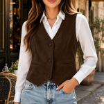 Naiste Vabaaja Vest Briti Slim Fit XXL kohv