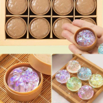 24 tk/komplekt Pehmed Armsad Mini Pelmeenid Squishy Toidukuju Pigistatav Squishy Kristalliline Sai Steameri Tangidega Fidget Sensoriline