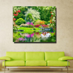 5D isetegemise teemantmaali maastik Luigeristpiste 5D DIY Teemantmaastiku teemanttikandid 20*30 cm