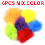 6 Color Mix Fox karusnaha karvad k&auml;rbse sidumiseks Streamer Bait Fish Naturaalne peenkiuline k&auml;rbse sidumismaterjal