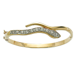 Les Tr&eacute;sors De Lily [D6749] &ndash; kullatud k&auml;ev&otilde;ru  Tentation  valge kuldne - 62 mm 10 mm kuld