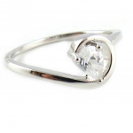 Bague Argent 'C&acirc;lin' blanc 60 valge