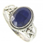 Bague Argent 'Heaven' bleu - 11x9 mm 56 sinine