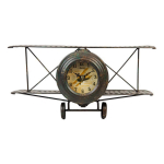 Les Tr&eacute;sors De Lily [Q2072] - Vintage pruun  Retro Airplane  kell - 38x18 cm pruun