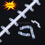 L&auml;bipaistvad kinnitusklambrid Paindlik paigalduskinnitus LED-ribavalgustite kinnitamiseks 5050 5730 3528 2835 100pcs