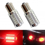 2tk/1tk auto P21W BA15S 1156 33 Smd Led 5630 auto piduripirnid p&auml;evatuled auto taga pirn Automaatne tagurduslamp 2Pcs punane