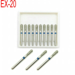 10 tk Dental Diamond Burs Drill Hambaravi Dia-puurid kiirele k&auml;siinstrumendi k&auml;epideme l&auml;bim&otilde;&otilde;duga 1,6 mm Hambaarsti t&ouml;&ouml;riistad EX-20
