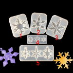 Uus j&otilde;uluvaigust lumehelbekujuline vorm silikoonvormid ripatsivormid isetehtud ehete valmistamise vorm (5 t&uuml;&uuml;pi) NO.1