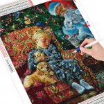 5D DIY Teemantmaali J&otilde;ulupilt Rhinestonest Uus saabumine Teemanttikandid Lastele Multikas K&auml;sitsi valmistatud Kingitus Full Round (20X30CM)
