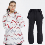 Talvine naiste paks soe suusakost&uuml;&uuml;m v&auml;litingimustes tuulekindel veekindel triibuline suusajope Suusap&uuml;ksid Naiste lumelauakost&uuml;&uuml;m suusakomplekt XL