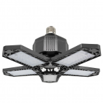 15000LM ere LED garaaživalgusti, 6 h&otilde;&otilde;gupaneeliga garaaži laevalgusti, deformeeritav LED-valgusti must