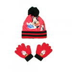 Minnie Pompom m&uuml;ts + kindad t&uuml;drukutele, MUST PONPOM, &uuml;ks suurus punane